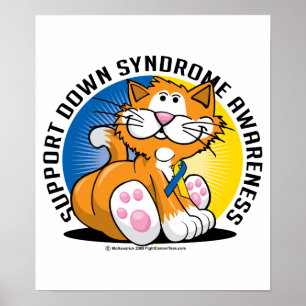 Pôster Gato de Síndrome de Down