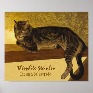 Pôster Gato de Steinlen em gatos mal-humorados da