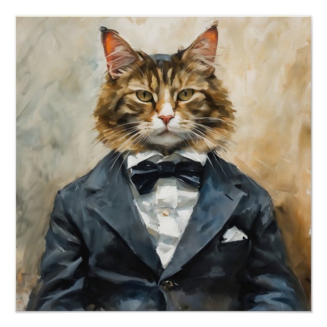 Pôster Gato de Terno (Frente)