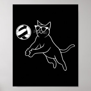Poster Gato de Voleibol Vestido