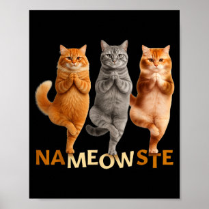 Poster Gato de Yoga Nameowste 