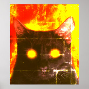 Poster Gato demônio do inferno