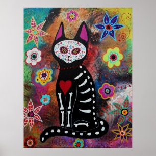 Pôster Gato Diâmetro de los Muertos Pintura do EL