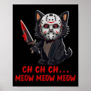 Poster Gato Divertido Animal Filme de Terror Gatinho Miau