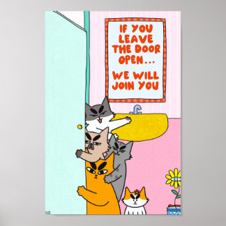 Poster Gato Divertido Pastel Humorístico