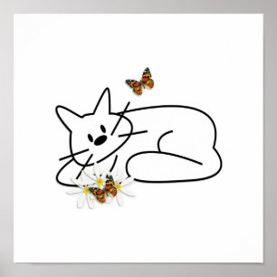 Pôster Gato do Doodle