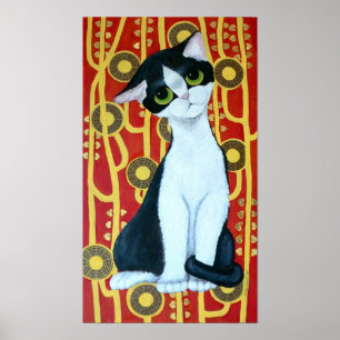 Poster Gato do Klimt