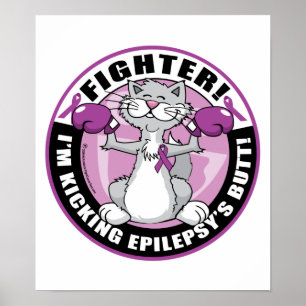 Pôster Gato do lutador da epilepsia