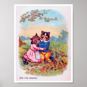 Poster Gato dos Amantes (Emoção Forte), Louis Wain