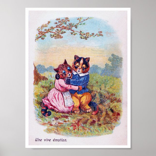 Poster Gato dos Amantes (Emoção Forte), Louis Wain (Frente)