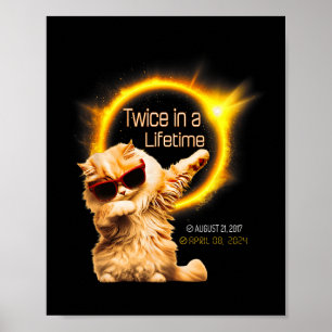 Poster Gato Duas Vezes Em Eclipse Solar Da Vida Abril 04.