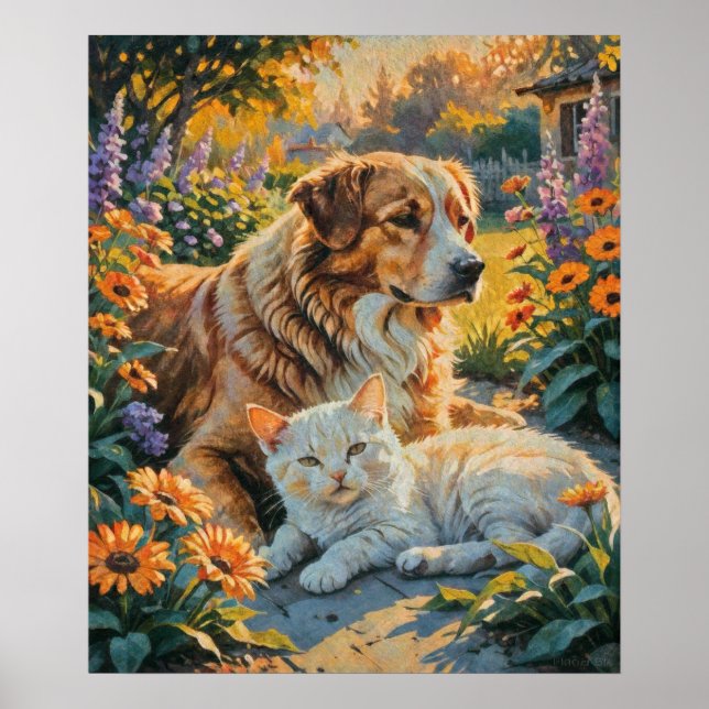 Poster Gato e Cão (Frente)