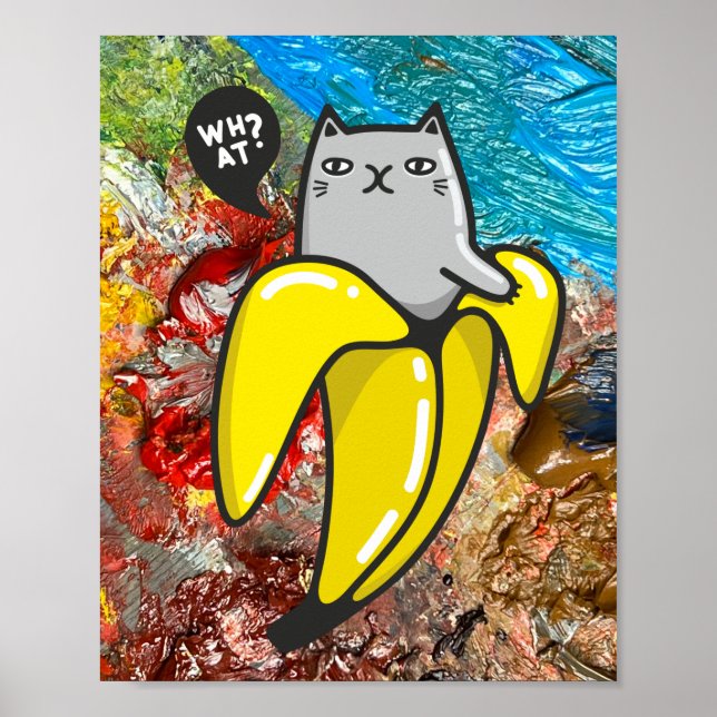 Poster Gato e cores (Frente)