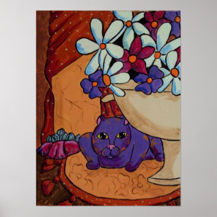 Poster Gato e figos