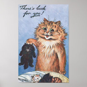 Poster Gato e Gatinhos, Louis Wain