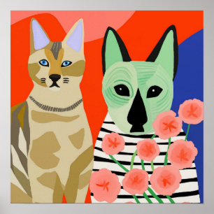 Poster Gato e Gato Alien