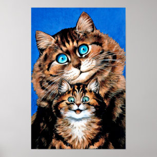 Poster Gato e Kitten engraçados, Louis Wain