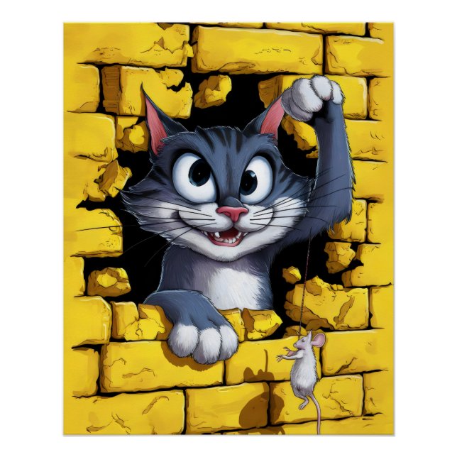 Pôster Gato e rato. (Frente)