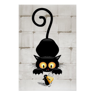 Pôster Gato e Rato com Personagens de desenho animados Di