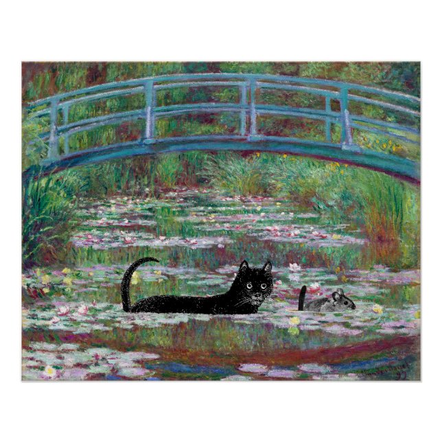 Pôster Gato e rato sob a ponte (Frente)