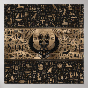 Poster Gato Egípcio Deusa Bastet