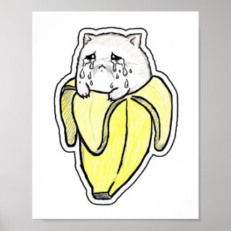 Poster Gato em um Fantasia de Banana