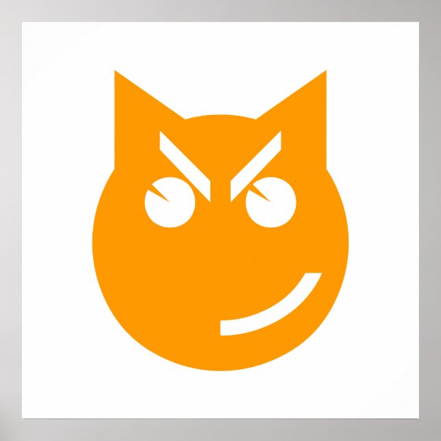 Pôster Gato Emoji Esmirante (Frente)