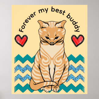 Poster gato engraçado