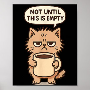 Poster Gato Engraçado Café Grumpy Lover Não Morena Pessoa