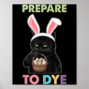 Poster Gato Engraçado com Orelhas de Coelho Pronto para T