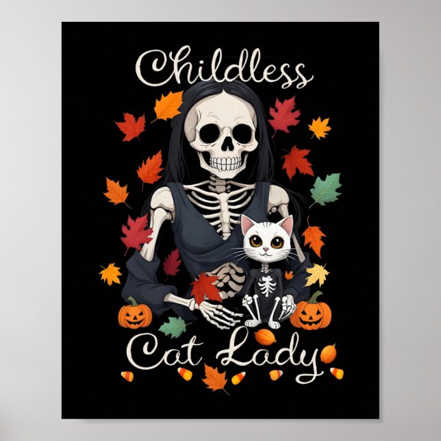 Poster Gato Engraçado, Criança Inocente, Lady Halloween F (Frente)