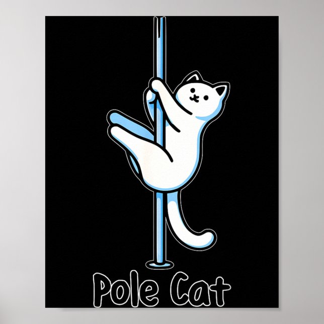 Poster Gato Engraçado Dançando Ou É Uma Piada de Palavras (Frente)