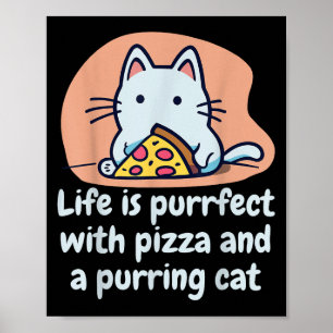 Poster Gato Engraçado Pizza Gatinho Gatinho Gatinho Gato