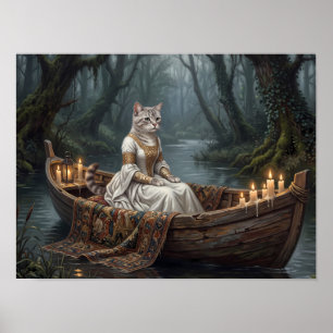 Poster Gato Etéreo em Barco