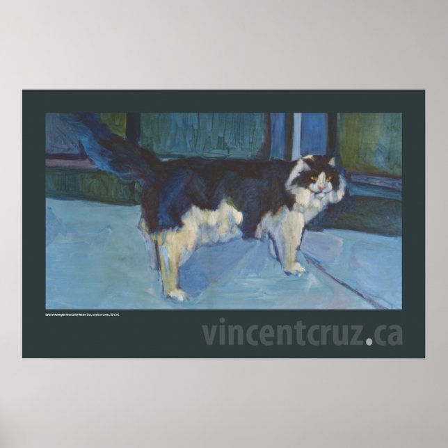 Pôster Gato Florestal Norueguês (Frente)