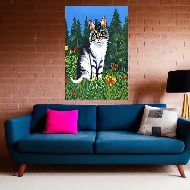 Poster Gato Florestal Norueguês Cujo | Arte AI (Criador carregado)