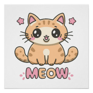 Pôster gato fofo mia