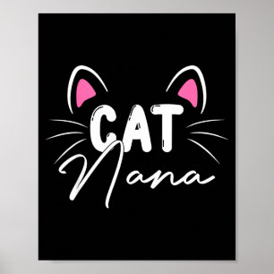 Poster Gato fofo nana rosto de gato mamãe mãe feliz dia d