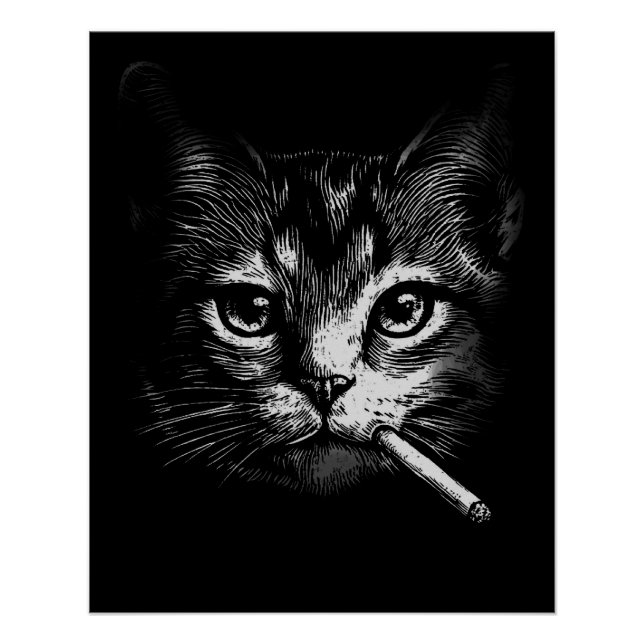 Pôster Gato Fumante  (Frente)