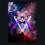 Pôster gato galáxico hipster<br><div class="desc"></div>