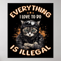 Gato Gangster De Gângster Com Gatinho Mau Engraçad