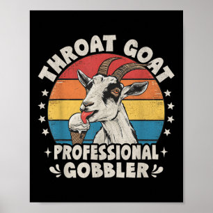 Poster Gato-Garganta Retro Inapropriado Humor Adulto Engr