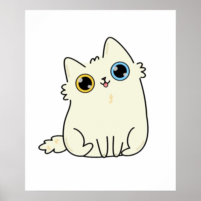 Poster Gato Gatinho Kawaii