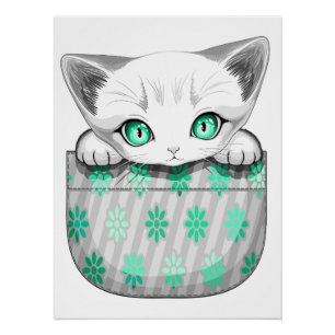 Pôster Gato, Gato, Gato e Playaking de uma Bolsa
