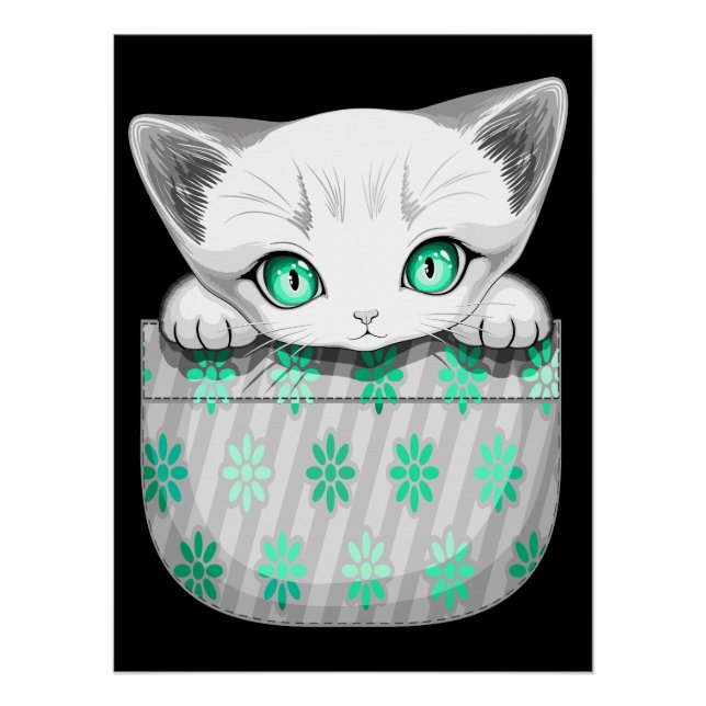 Pôster Gato, Gato, Gato e Playaking de uma Bolsa (Frente)