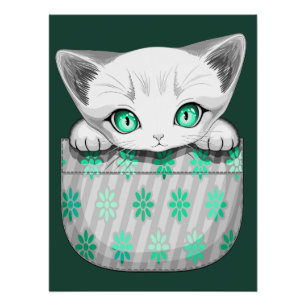 Pôster Gato, Gato, Gato e Playaking de uma Bolsa