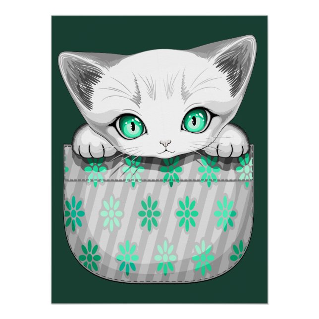 Pôster Gato, Gato, Gato e Playaking de uma Bolsa (Frente)