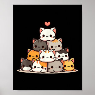 Poster Gato Gato Gato Giro Anime Kawaii Neko