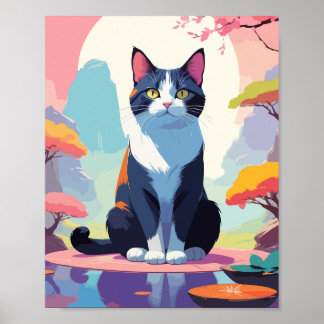 Poster Gato Gato Gelado em Lança