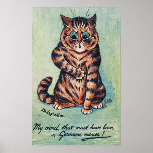 Poster Gato Gengibre, Louis Wain